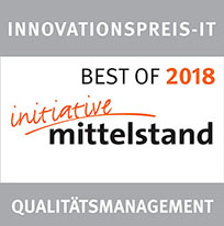 Initiative Mittelstand prämiert U-S-C Prüfsiegel für Gebrauchte Software zum Best Of 2018 Qualitätsmanagement